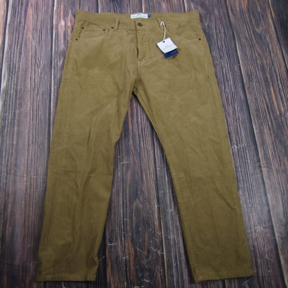 Peter Manning Pants Mens 36x26 Brown Corduroy 5 Pocket Straight Leg Casual